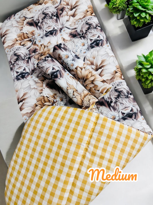 Highland Daisy / Mustard Gingham Medium