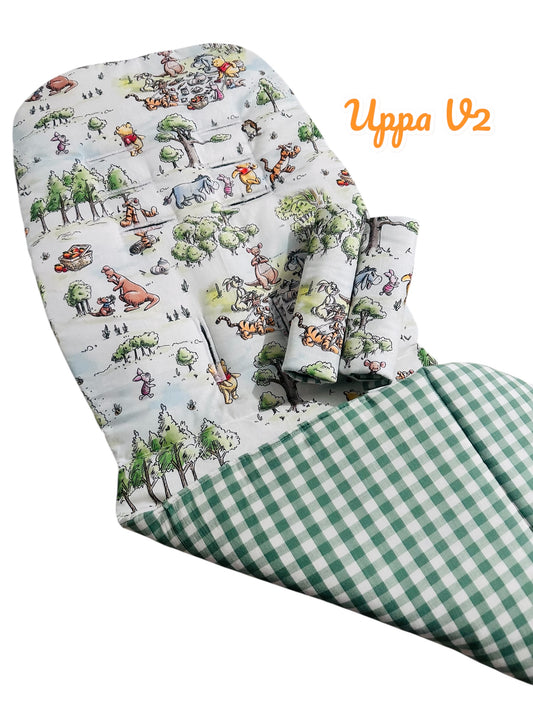 Forest Friends UPPA BABY V2 (Sage Gingham Back)